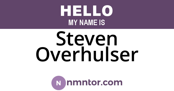 Steven Overhulser