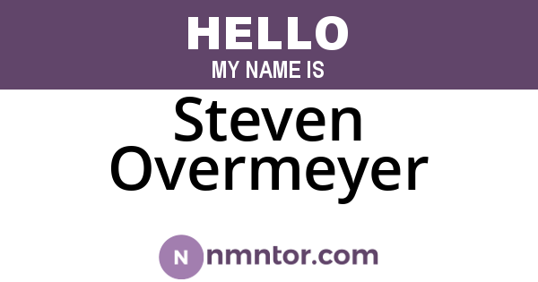 Steven Overmeyer