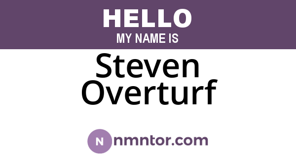 Steven Overturf