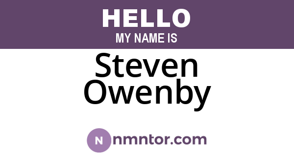 Steven Owenby