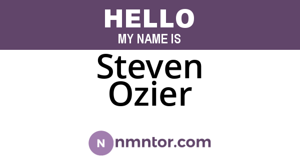 Steven Ozier