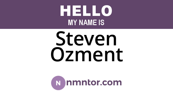 Steven Ozment