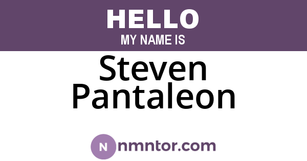 Steven Pantaleon
