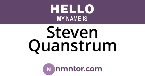 Steven Quanstrum