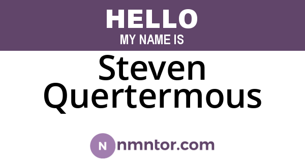Steven Quertermous