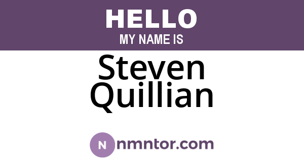 Steven Quillian