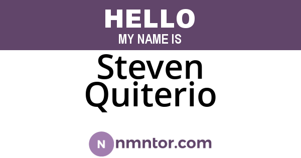Steven Quiterio