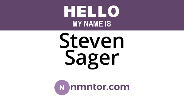 Steven Sager