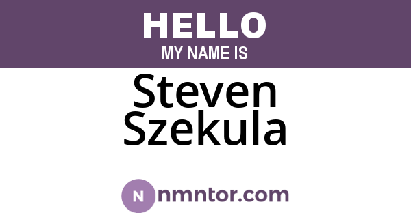 Steven Szekula