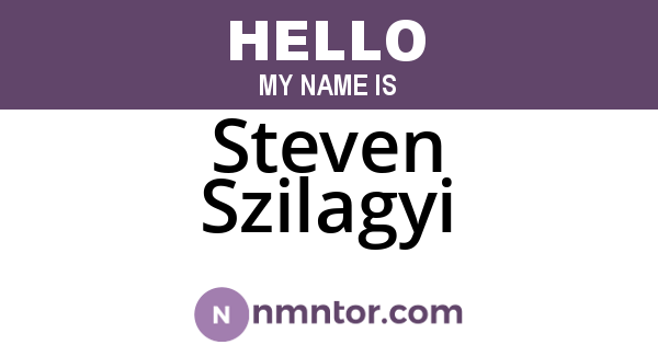 Steven Szilagyi