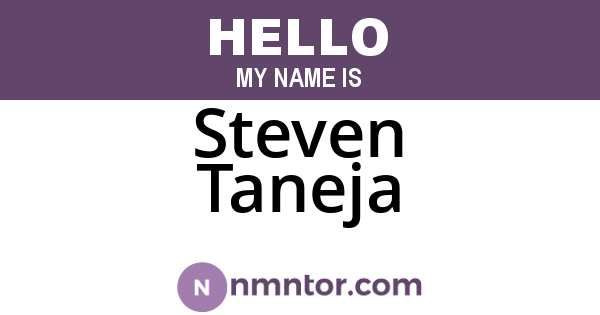 Steven Taneja