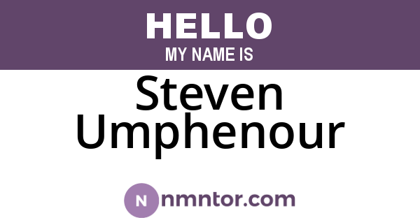 Steven Umphenour