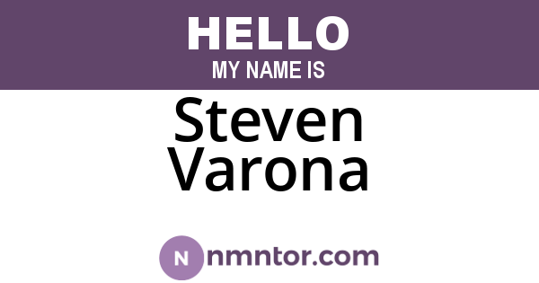 Steven Varona