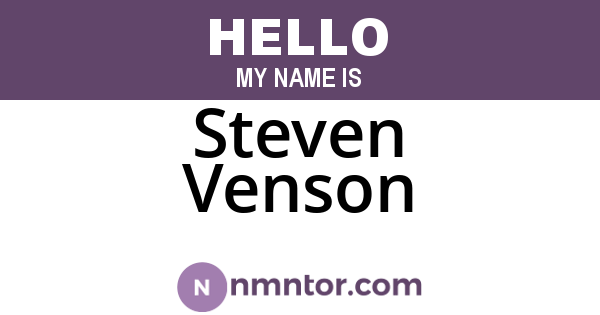 Steven Venson