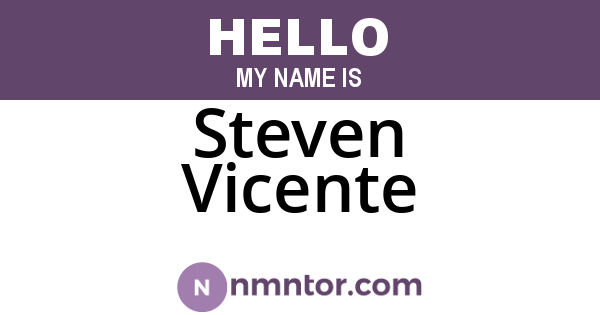 Steven Vicente