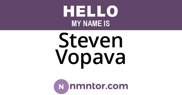 Steven Vopava