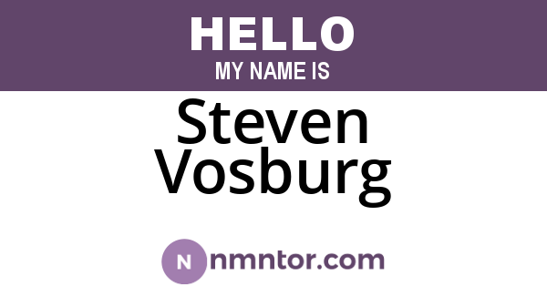 Steven Vosburg