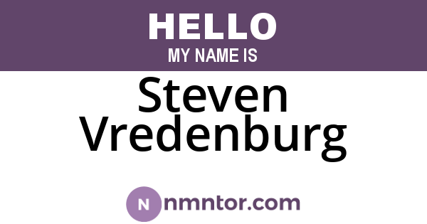 Steven Vredenburg