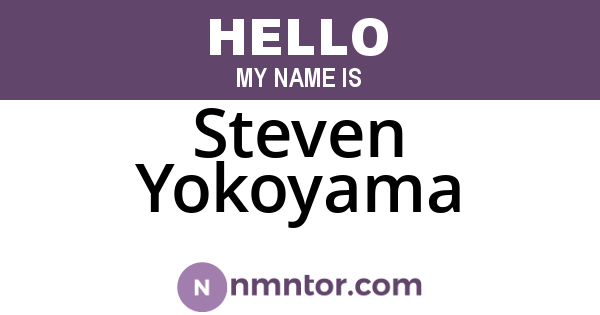 Steven Yokoyama