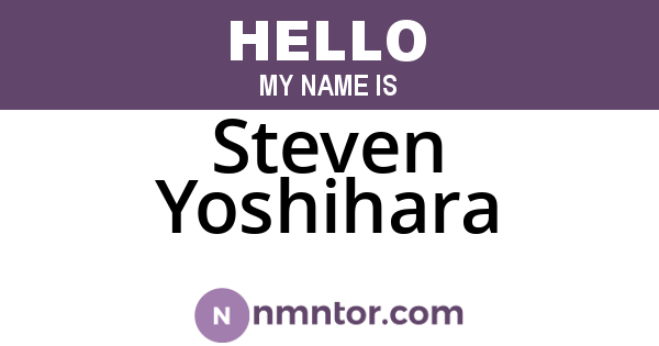 Steven Yoshihara