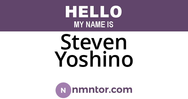 Steven Yoshino