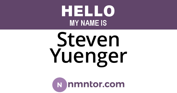 Steven Yuenger