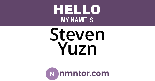 Steven Yuzn