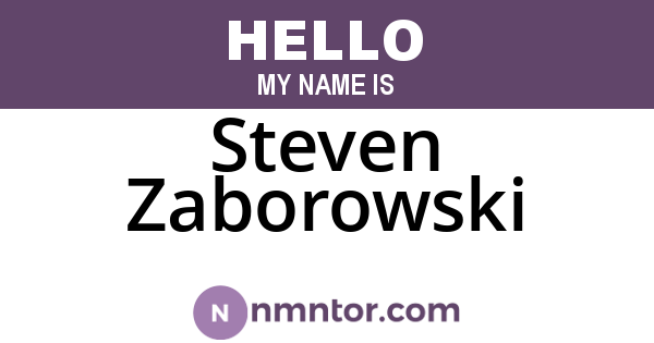 Steven Zaborowski