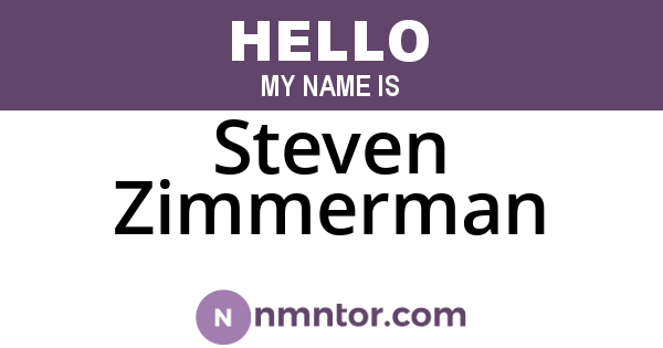 Steven Zimmerman