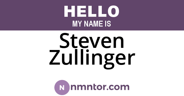 Steven Zullinger