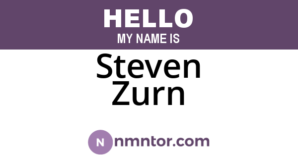 Steven Zurn