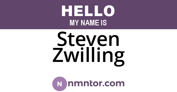 Steven Zwilling
