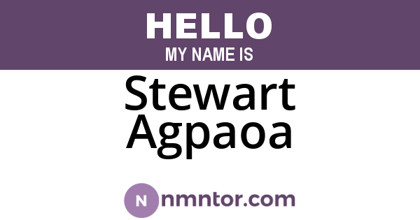 Stewart Agpaoa