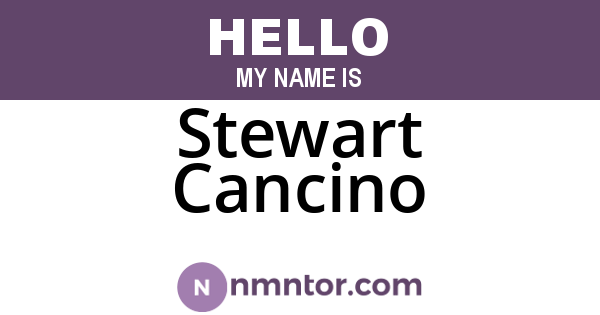 Stewart Cancino