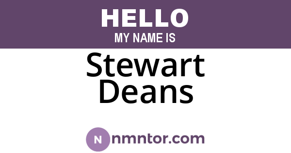 Stewart Deans