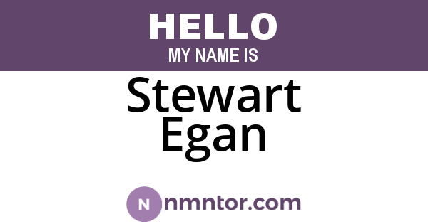 Stewart Egan