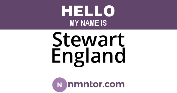 Stewart England