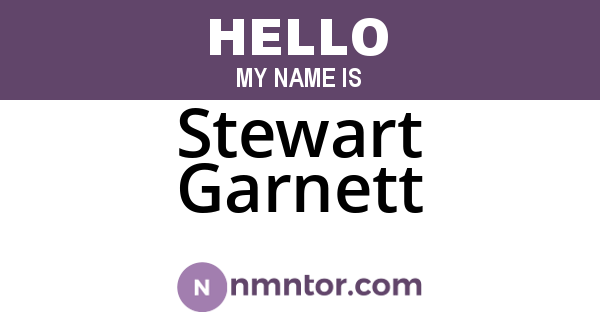 Stewart Garnett