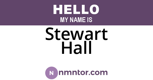 Stewart Hall