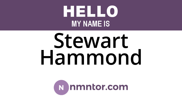 Stewart Hammond