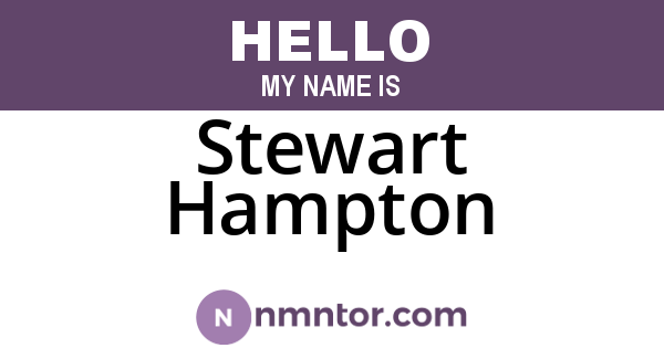 Stewart Hampton
