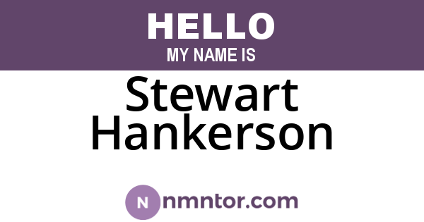 Stewart Hankerson