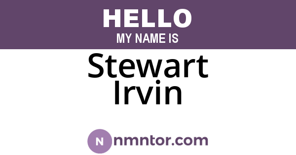 Stewart Irvin