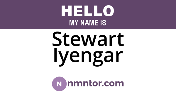 Stewart Iyengar