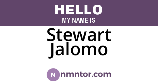 Stewart Jalomo