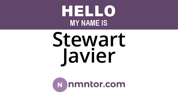 Stewart Javier