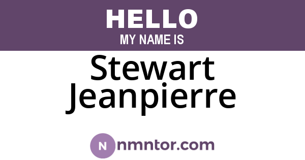 Stewart Jeanpierre