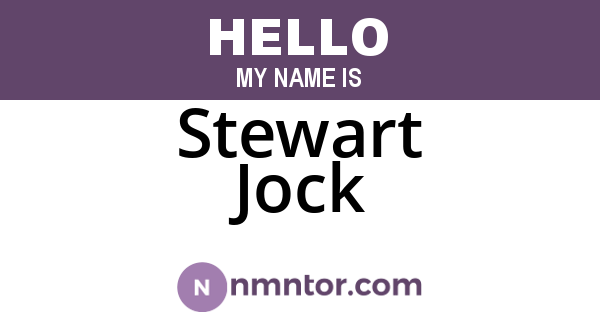 Stewart Jock