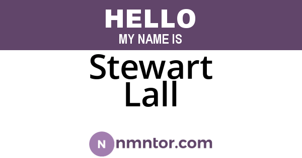 Stewart Lall