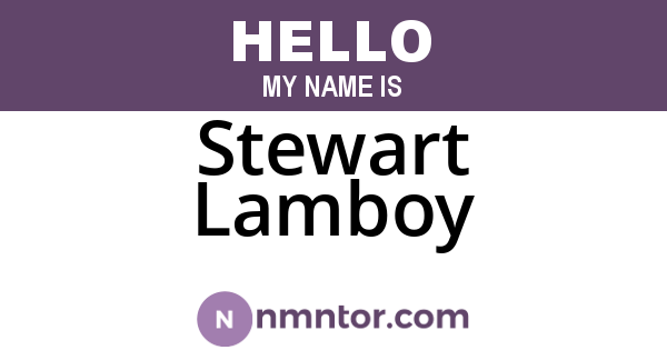 Stewart Lamboy